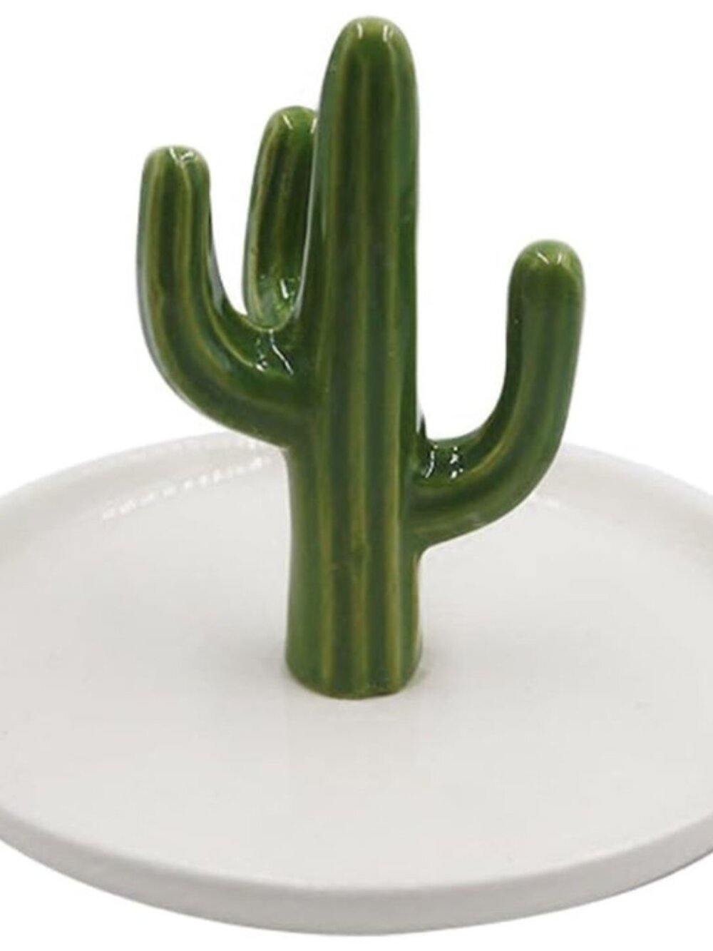 Cute Ceramic Cactus Ring Holder Jewelry Holder Trinket Tray Ring Dish for Earrin